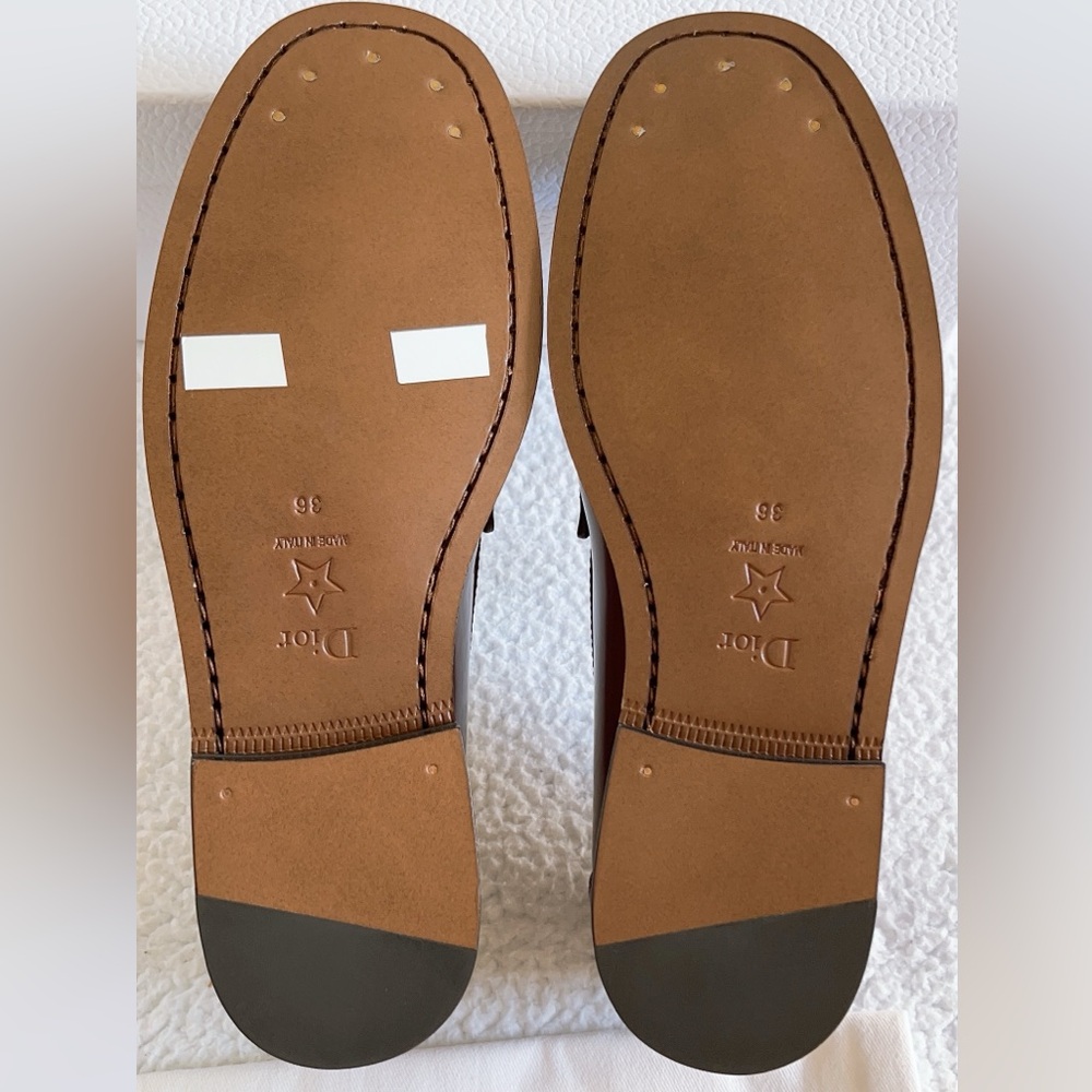 Authentic Dior Women's D-Academy Leather Loafers - Picture 12 of 16